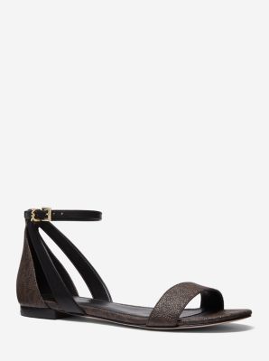 Cardi Logo and Leather Sandal Michael Kors Canada