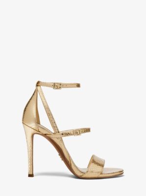 michael kors metallic sandals