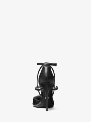 cardi crocodile embossed leather sandal