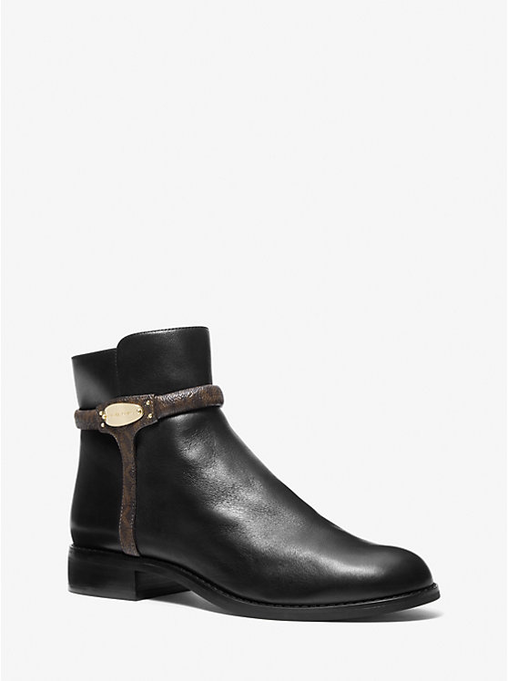 Finley Leather and Logo Ankle Boot image number 0