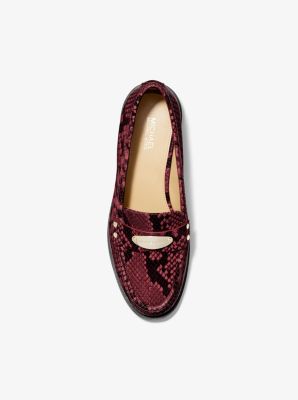 Finley Snake Embossed Leather Loafer