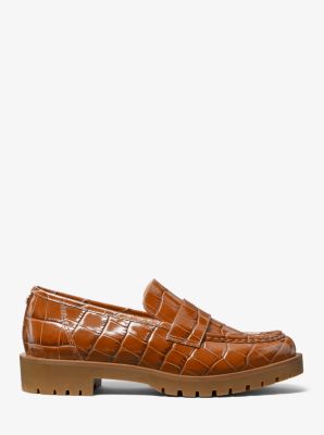 Holland Crocodile Embossed Leather Loafer