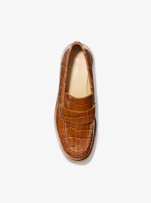 Holland Crocodile Embossed Leather Loafer