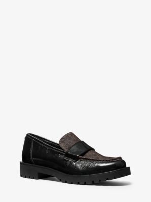 マイケルコース ローファー HOLLAND LUG LOAFER Holland Glitter and Leather Loafer | Michael Kors [US]