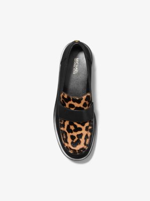 michael kors leopard loafers