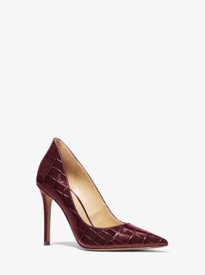 michael kors claire embossed leather pump