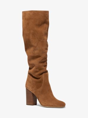 마이클 마이클 코어스 부츠 Michael Kors Leigh Suede Boot,LUGGAGE