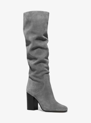 michael kors grey suede boots