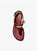 Sandale gaufrée à motif crocodile et à plaque à logo image number 2