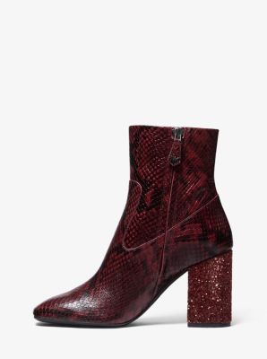 Bottine Marcella Flex en cuir effet serpent en relief image number 2