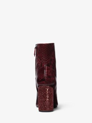Bottine Marcella Flex en cuir effet serpent en relief image number 3
