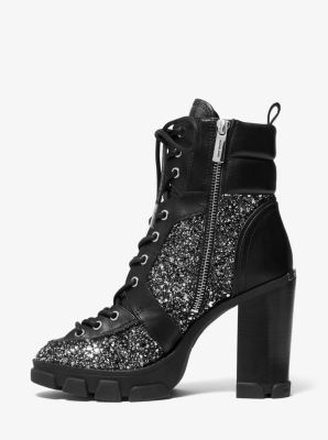 Ridley Glitter and Leather Lace-Up Boot image number 2