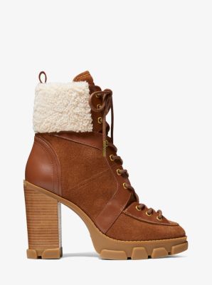 Ridley Leather and Sherpa Lace-Up Boot
