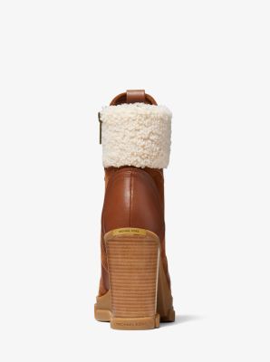 Ridley Leather and Sherpa Lace-Up Boot