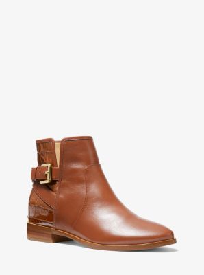 michael michael kors salem leather ankle boot