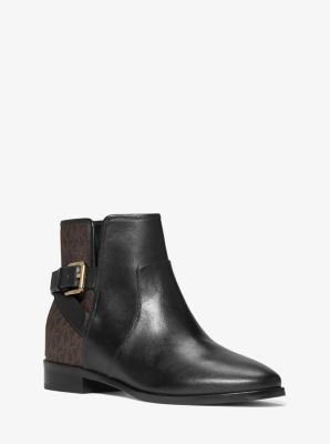 michael michael kors salem leather ankle boot