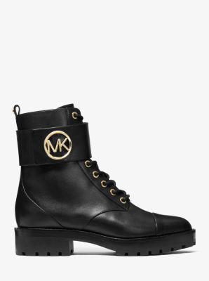 Michael kors tavie leather cheap combat boot