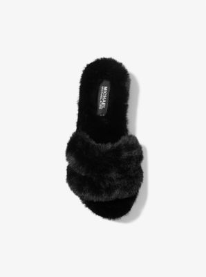 Michael kors store fluffy slides