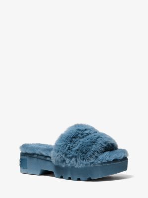 Michael kors cheap fluffy slides