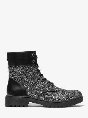 Sequin combat boots online