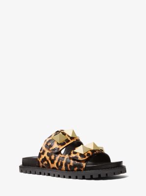 Michael kors leopard slides new arrivals