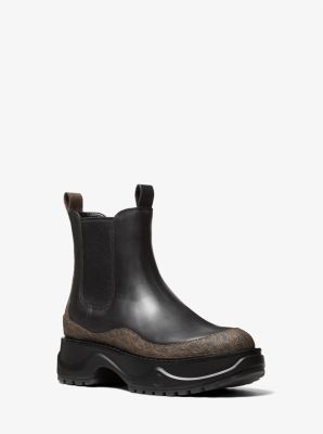 Dupree Logo and Leather Boot | Michael Kors