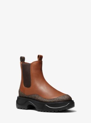 michael michael kors dupree two tone leather boot