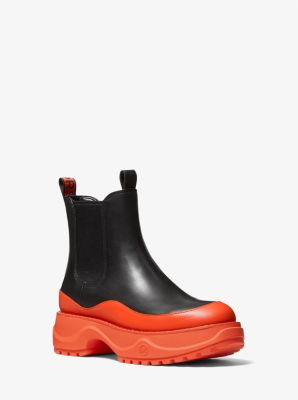 Dupree Logo Tape Leather Boot | Michael Kors