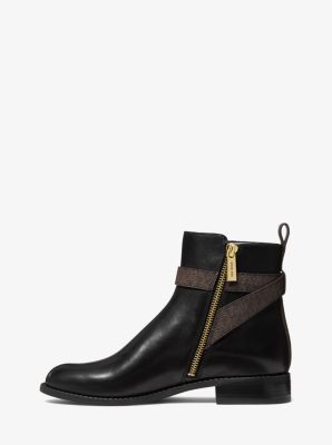 Farrah Leather and Logo Ankle Boot | Michael Kors Canada [CA]