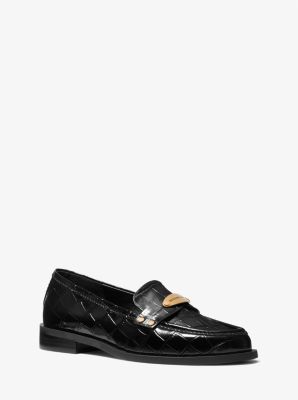 finley crocodile embossed leather loafer