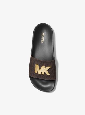 Michael michael kors gilmore logo hot sale slide sandal