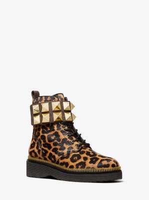 Printed combat shop boots