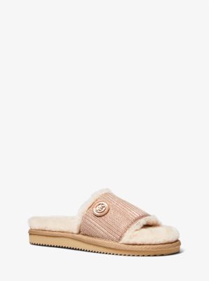 michael kors glitter chain mesh sandals