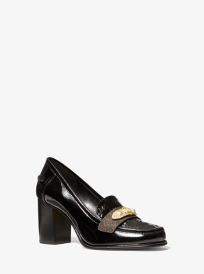 Jackie Logo Embossed Patent Loafer