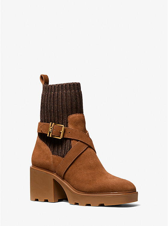 Keisha Suede and Knit Boot image number 0