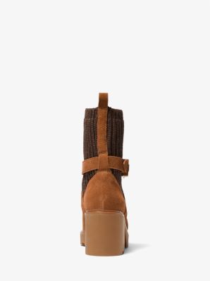 Keisha Suede and Knit Boot