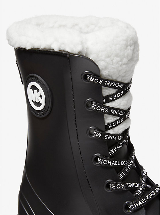Montaigne Faux Shearling-Lined PVC Rain Boot image number 3