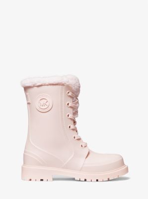 Montaigne Faux Shearling-Lined PVC Rain Boot