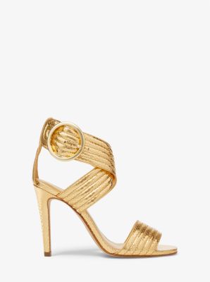 Remi Metallic Snake Embossed Leather Sandal | Michael Kors [US]