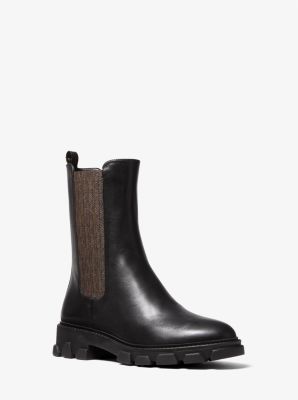 ridley leather and logo boot