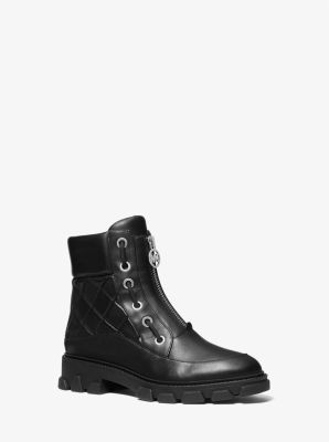 ridley leather and logo boot