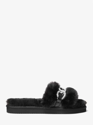 Fur Slides with Chain