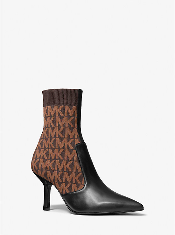 Shiloh Logo Stretch Knit and Leather Sock Boot image number 0