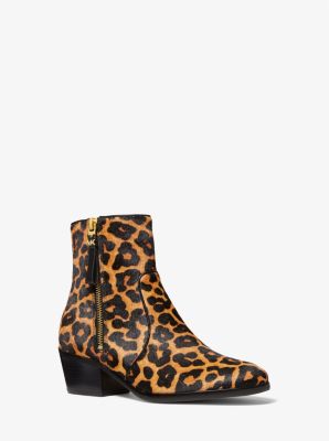 MICHAEL KORS Cheetah Boot 39.5 US 9 Pointed Toe Block shops Heel Leopard Calf Hair