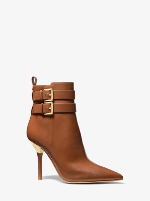 Total 50+ imagen michael kors brown heel boots