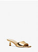 Sandale à talon bobine Amal en cuir gaufré à motif de serpent métallisé image number 0