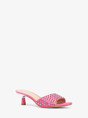 Michael kors garner discount studded leather sandal