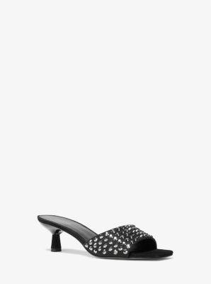 Amal Embellished Faux Suede Kitten Sandal | Michael Kors