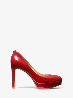 Escarpin Chantal en simili cuir verni avec semelle compensée image number 1