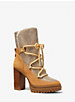 Culver Embellished Nubuck and Glitter Chain Mesh Lace-Up Boot image number 0